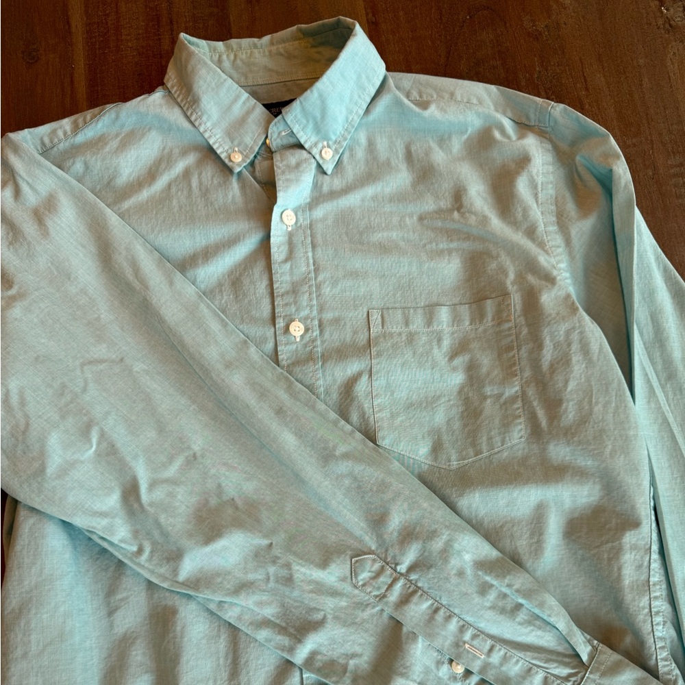 JCrew turquoise LS men’s shirt medium